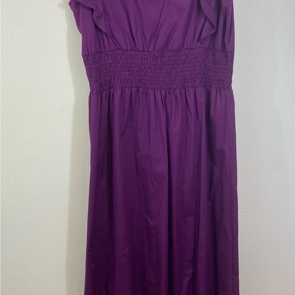Molly Bracken Katrina Maxi Dress NWT Sz L Purple Flutter Sleeve Smocked Waist - Picture 6 of 13